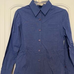 Edwards Women’s Blue Button-Up Shirt size S